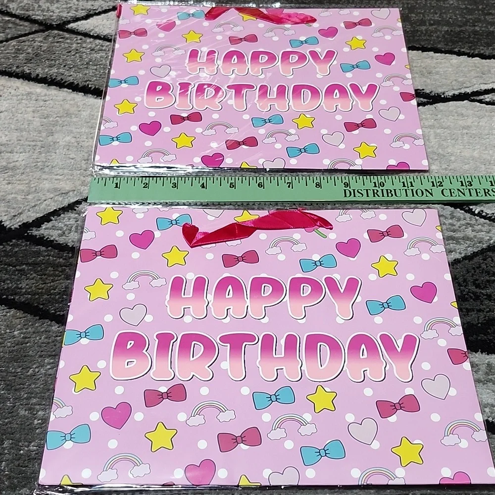 HAPPY BIRTHDAY SET-OF-2 GIFT WRAPPING BAGS 12